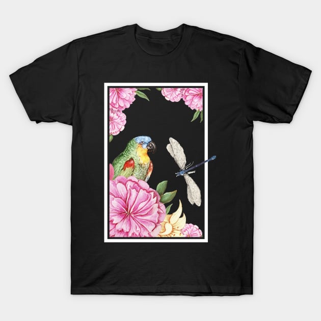Flower Dragonfly T-Shirt by shirtsyoulike
